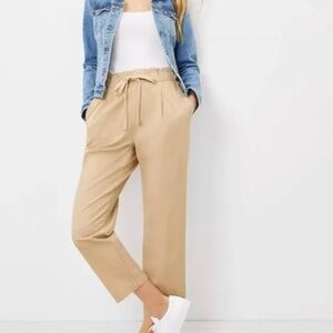 Loft Poplin Jogger Size Medium in Canvas Tan